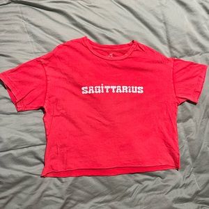 Aerie Red Sagittarius Cropped Tee